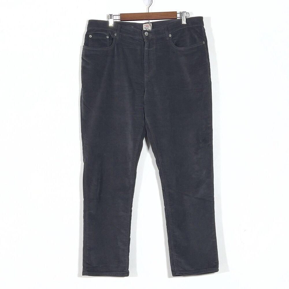 Faherty Stretch Terry Corduroy Pants Mens Sz 36x30(29) Gray 5 Pocket